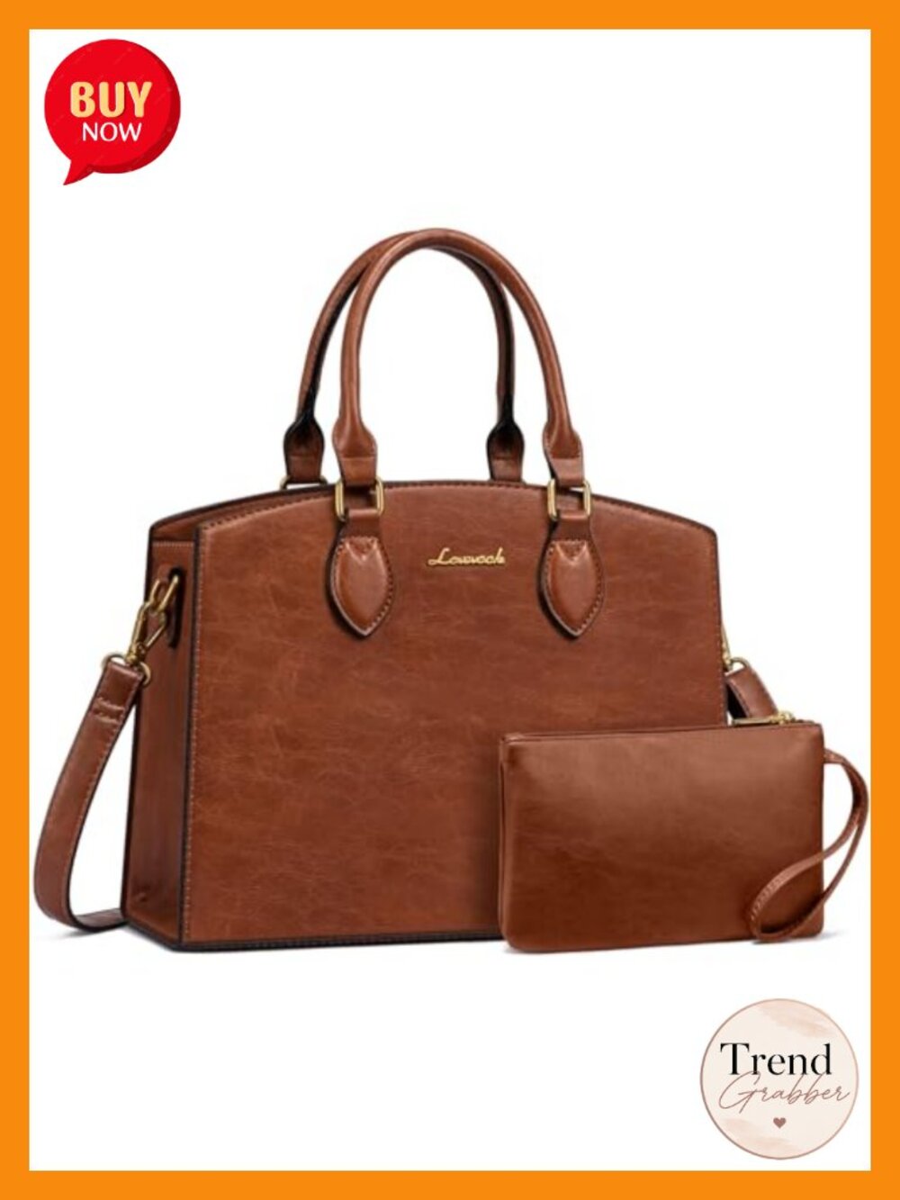 PU Leather Vintage Tote Shoulder Bag Medium Satchel Handbag